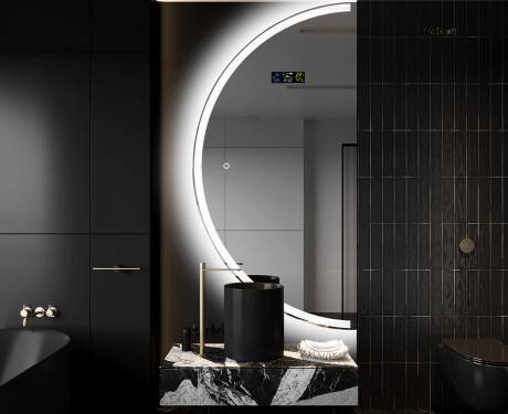 Elegantti LED Puolipyöreä Peili - Kylpyhuoneeseen D222 #9