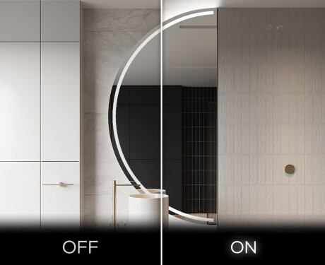 Elegantti LED Puolipyöreä Peili - Kylpyhuoneeseen D223 #3