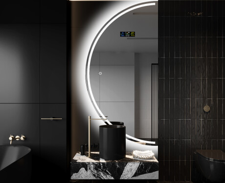 Elegantti LED Puolipyöreä Peili - Kylpyhuoneeseen D223 #9