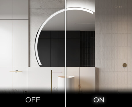 Elegantti LED Puolipyöreä Peili - Kylpyhuoneeseen X222 #3