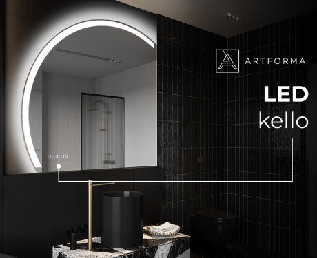 Elegantti LED Puolipyöreä Peili - Kylpyhuoneeseen X222 #7