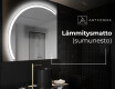 Elegantti LED Puolipyöreä Peili - Kylpyhuoneeseen X222 #8