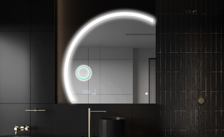 Elegantti LED Puolipyöreä Peili - Kylpyhuoneeseen X222