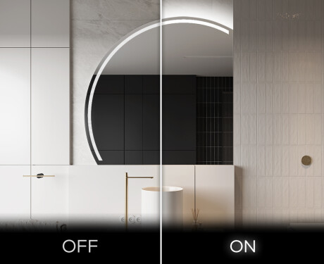 Elegantti LED Puolipyöreä Peili - Kylpyhuoneeseen X223 #3