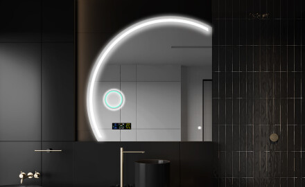 Elegantti LED Puolipyöreä Peili - Kylpyhuoneeseen X223