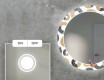 LED-Valaistuksella Varustettu Pyöreä Koristeellinen Peili Olohuoneeseen - Donuts #4