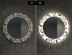 LED-Valaistuksella Varustettu Pyöreä Koristeellinen Peili Olohuoneeseen - Donuts #7