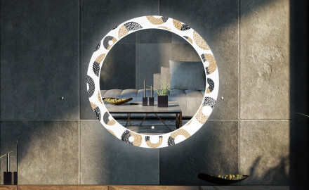 LED-Valaistuksella Varustettu Pyöreä Koristeellinen Peili Olohuoneeseen - Donuts