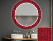 Taustavalaistu Koristeellinen Peili Kylpyhuoneeseen - Red Mosaic #1
