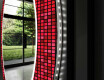 Taustavalaistu Koristeellinen Peili Kylpyhuoneeseen - Red Mosaic #11