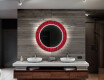 Taustavalaistu Koristeellinen Peili Kylpyhuoneeseen - Red Mosaic #12