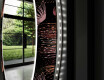 LED-Valaistuksella Varustettu Pyöreä Koristeellinen Peili Olohuoneeseen - Dandelion #11