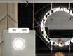 LED-Valaistuksella Varustettu Pyöreä Koristeellinen Peili Ruokasaliin - Geometric Patterns #4