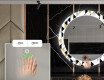 LED-Valaistuksella Varustettu Pyöreä Koristeellinen Peili Ruokasaliin - Geometric Patterns #5