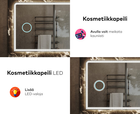 Kylpyhuoneen Peili Led-valoilla L146 #8