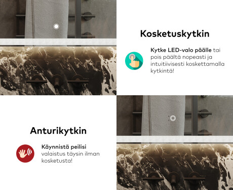 Kylpyhuoneen Peili Led-valoilla L146 #9