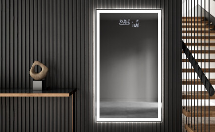 Pystysuora kylpyhuoneen Peili LED-valoilla L01