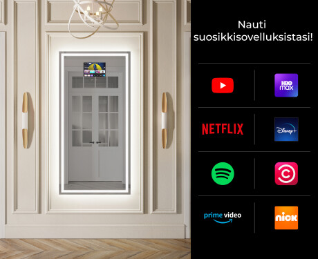 Pystysuora kylpyhuoneen Peili LED-valoilla L49 #2