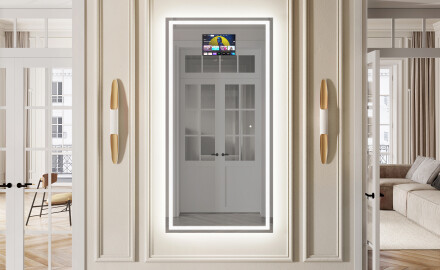 Pystysuora kylpyhuoneen Peili LED-valoilla L49
