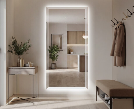 Pystysuora kylpyhuoneen Peili LED-valoilla L57