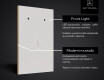 Pystysuora kylpyhuoneen Peili LED-valoilla L01 #5