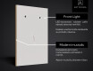 Pystysuora kylpyhuoneen Peili LED-valoilla L02 #6