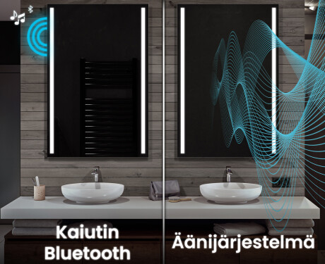 Pystysuora kylpyhuoneen Peili LED-valoilla L02 #7