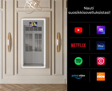 Pystysuora kylpyhuoneen Peili LED-valoilla L49 #2
