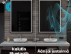 Pystysuora kylpyhuoneen Peili LED-valoilla L49 #7