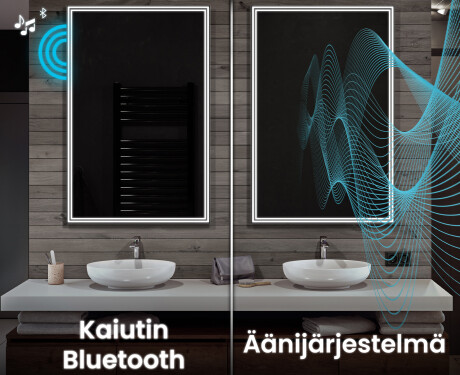 Pystysuora kylpyhuoneen Peili LED-valoilla L57 #7