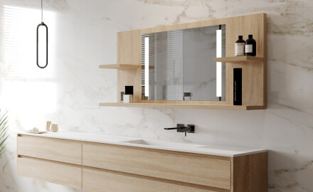 Peili Valolla Ja Hyllyjen Kanssa L02