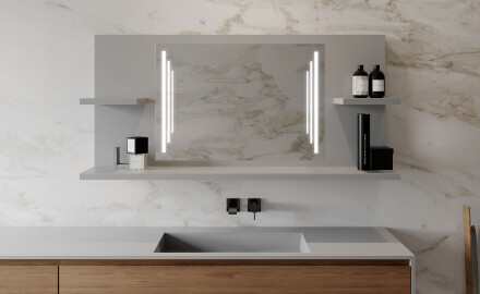 Peili Valolla Ja Hyllyjen Kanssa L27