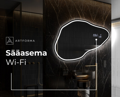 Epäsäännöllisen muotoinen LED-kylpyhuonepeili P223 #6