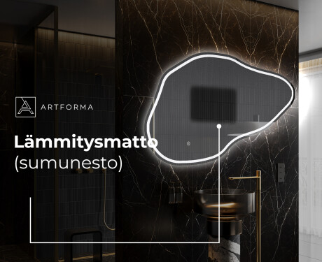 Epäsäännöllisen muotoinen LED-kylpyhuonepeili P223 #8