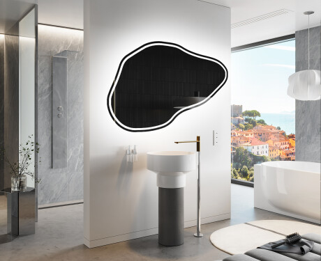 Epäsäännöllisen muotoinen LED-kylpyhuonepeili P223 #9