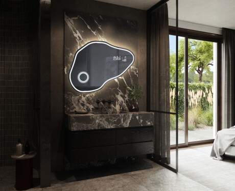 Epäsäännöllisen muotoinen LED-kylpyhuonepeili P223 #10