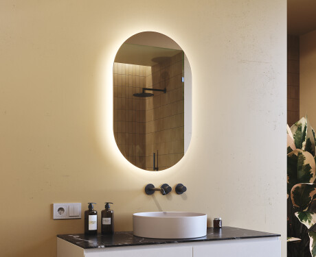 LED-valaistus Custom Mirror Kylpyhuoneen valaistus 50x80cm kylmän sävyinen LED-valo 7000K, lämmin valo 3000K tai neutraali valo 4500K