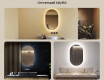 LED-valaistus Custom Mirror Kylpyhuoneen valaistus 50x80cm kylmän sävyinen LED-valo 7000K, lämmin valo 3000K tai neutraali valo 4500K #2