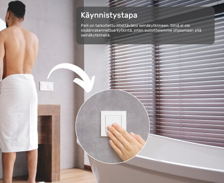 LED-valaistus Custom Mirror Kylpyhuoneen valaistus 50x80cm kylmän sävyinen LED-valo 7000K, lämmin valo 3000K tai neutraali valo 4500K #4