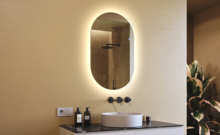 LED-valaistus Custom Mirror Kylpyhuoneen valaistus 50x80cm kylmän sävyinen LED-valo 7000K, lämmin valo 3000K tai neutraali valo 4500K