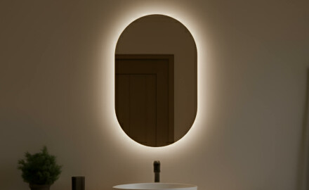 LED-valaistus Custom Mirror Kylpyhuoneen valaistus 50x80cm kylmän sävyinen LED-valo 7000K, lämmin valo 3000K tai neutraali valo 4500K