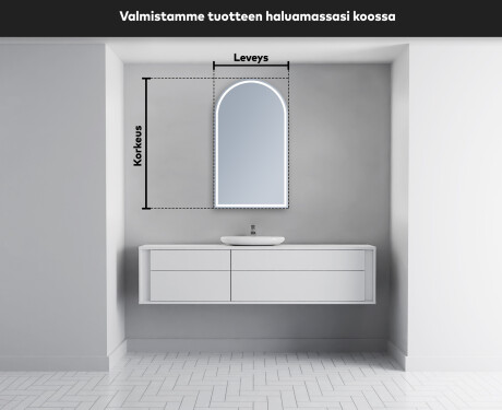 Epäsäännöllisen muotoinen LED-kylpyhuonepeili Y223 #5