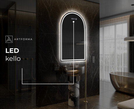 Epäsäännöllisen muotoinen LED-kylpyhuonepeili Y223 #7