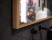 Suorakulmainen LED-kylpyhuoneen peili, jossa FrameLine-kehys L02 #3