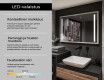 Suorakulmainen LED-kylpyhuoneen peili, jossa FrameLine-kehys L02 #4