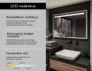 Suorakulmainen LED-kylpyhuoneen peili, jossa FrameLine-kehys L124 #4