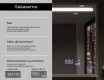Suorakulmainen LED-kylpyhuoneen peili, jossa FrameLine-kehys L124 #8