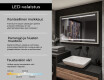Suorakulmainen LED-kylpyhuoneen peili, jossa FrameLine-kehys L23 #4