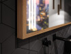 Suorakulmainen LED-kylpyhuoneen peili, jossa FrameLine-kehys L131 #3