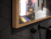 Suorakulmainen LED-kylpyhuoneen peili, jossa FrameLine-kehys L134 #3